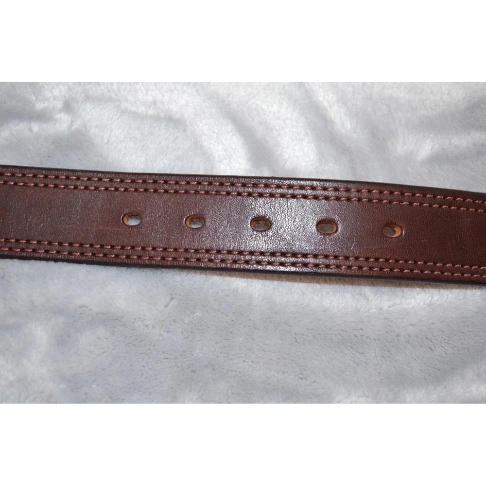 Spencer's Western World Brown Cowhide Leather Belt USA Boho Men's 48